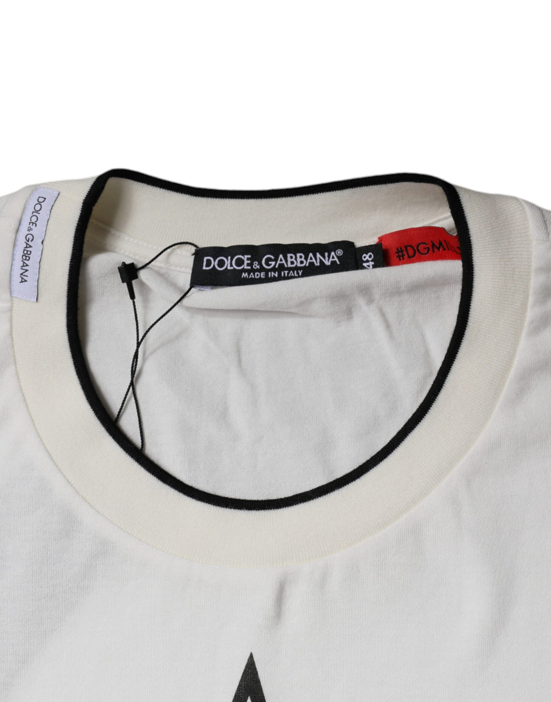 Dolce & Gabbana White DG Stars Print Cotton T-shirt