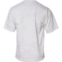 Dolce & Gabbana White Logo Print Cotton Crew Neck T-shirt