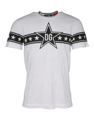 Dolce & Gabbana White DG Stars Print Cotton T-shirt