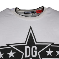 Dolce & Gabbana White DG Stars Print Cotton T-shirt