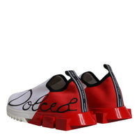 Dolce & Gabbana White Red Sorrento Sneakers Shoes