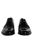 Dolce & Gabbana Black Patent Leather Derby Formal Dress Shoes