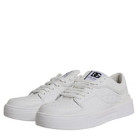 Dolce & Gabbana White Miami Leather Low Top Sneakers Shoes