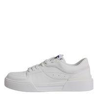 Dolce & Gabbana White Miami Leather Low Top Sneakers Shoes