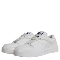 Dolce & Gabbana White Miami Leather Low Top Sneakers Shoes