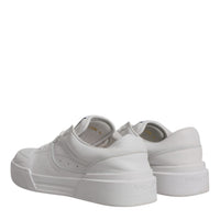 Dolce & Gabbana White Miami Leather Low Top Sneakers Shoes