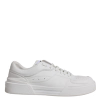 Dolce & Gabbana White Miami Leather Low Top Sneakers Shoes