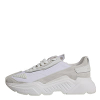 Dolce & Gabbana White Leather Daymaster Low Top Sneaker Shoes