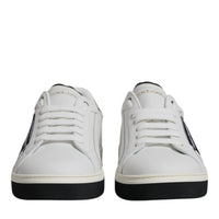 Dolce & Gabbana White Leather Low Top Men Sneakers Shoes