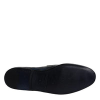 Dolce & Gabbana Blue Exotic Leather Moccasin Slip On Shoes