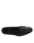 Dolce & Gabbana Black Leather Derby Formal Men Dress Shoes