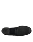 Dolce & Gabbana Black Leather Derby Formal Men Dress Shoes