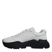 Dolce & Gabbana White Black DAYMASTER Leather Sneakers Shoes