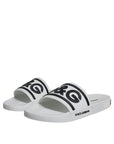 Dolce & Gabbana White Black Sandals Rubber Beachwear Shoes