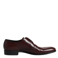 Dolce & Gabbana Brown Leather Derby Formal Men Dress Shoes