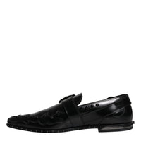 Dolce & Gabbana Black Embellished Derby Monk Strap Shoes