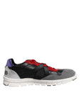 Dolce & Gabbana Multicolor Leather Suede Low Top Sneakers Shoes