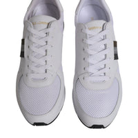 Dolce & Gabbana White Logo Leather Casual Men Sneakers Shoes