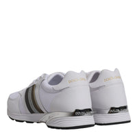 Dolce & Gabbana White Logo Leather Casual Men Sneakers Shoes