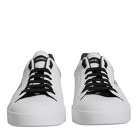 Dolce & Gabbana White Leather Logo Portofino Sneakers Shoes