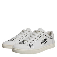 Dolce & Gabbana White Leather Milano Low Top Sneakers Shoes