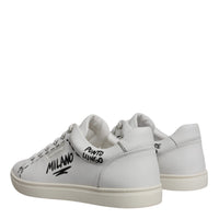 Dolce & Gabbana White Leather Milano Low Top Sneakers Shoes