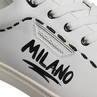 Dolce & Gabbana White Leather Milano Low Top Sneakers Shoes