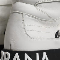 Dolce & Gabbana White Leather High Top Men Sneakers Shoes