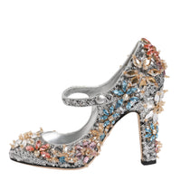 Dolce & Gabbana Silver Sequin Embellished Heels Pumps Shoes