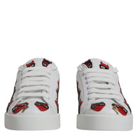 Dolce & Gabbana White Devil Face Portofino Sneakers Shoes