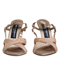 Dolce & Gabbana Beige Keira Slingback Heels Sandals Shoes