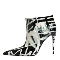 Dolce & Gabbana Multicolor Graffiti Ankle Boots Heels Shoes