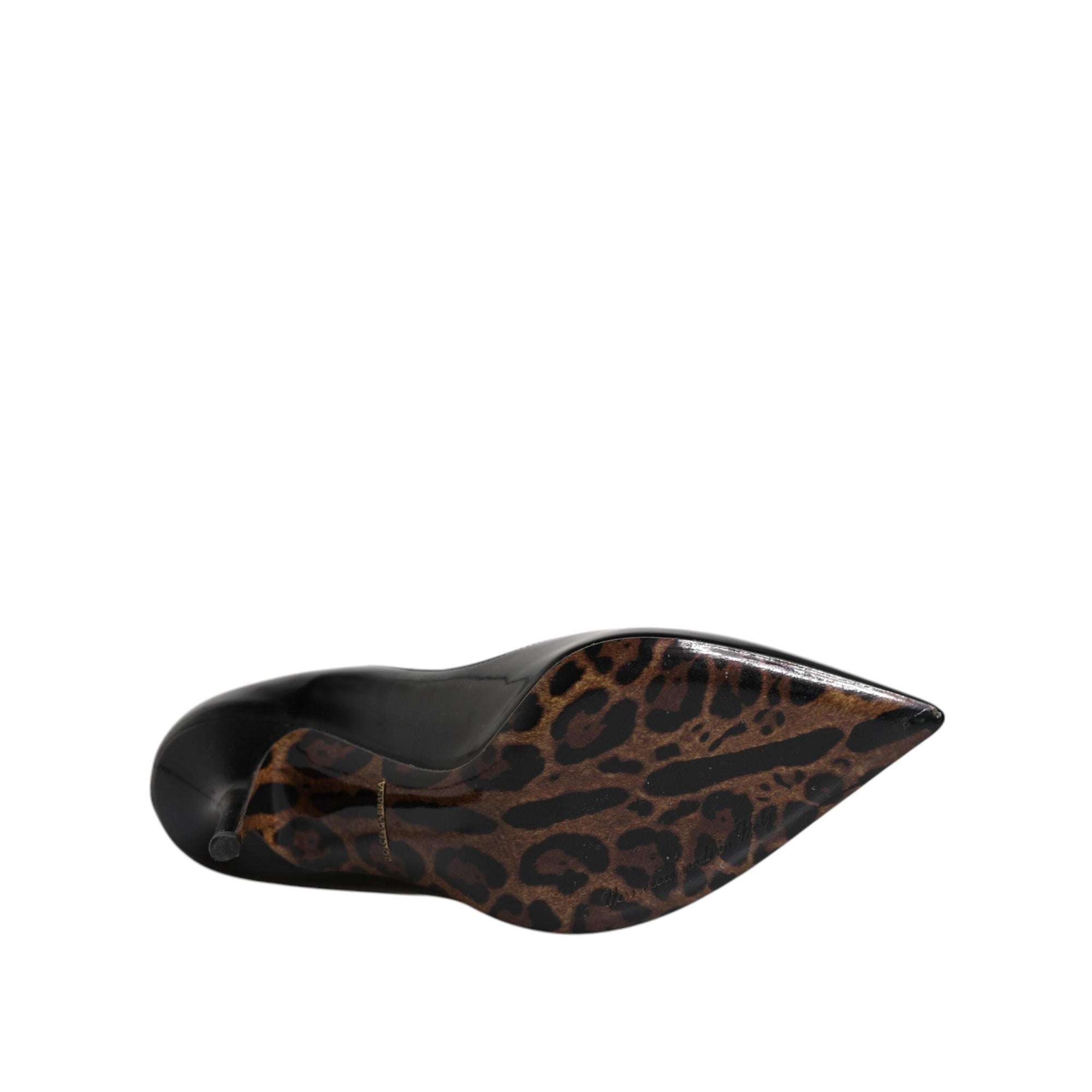 Dolce &amp; Gabbana Black Leather T-strap Stiletto Heels Shoes