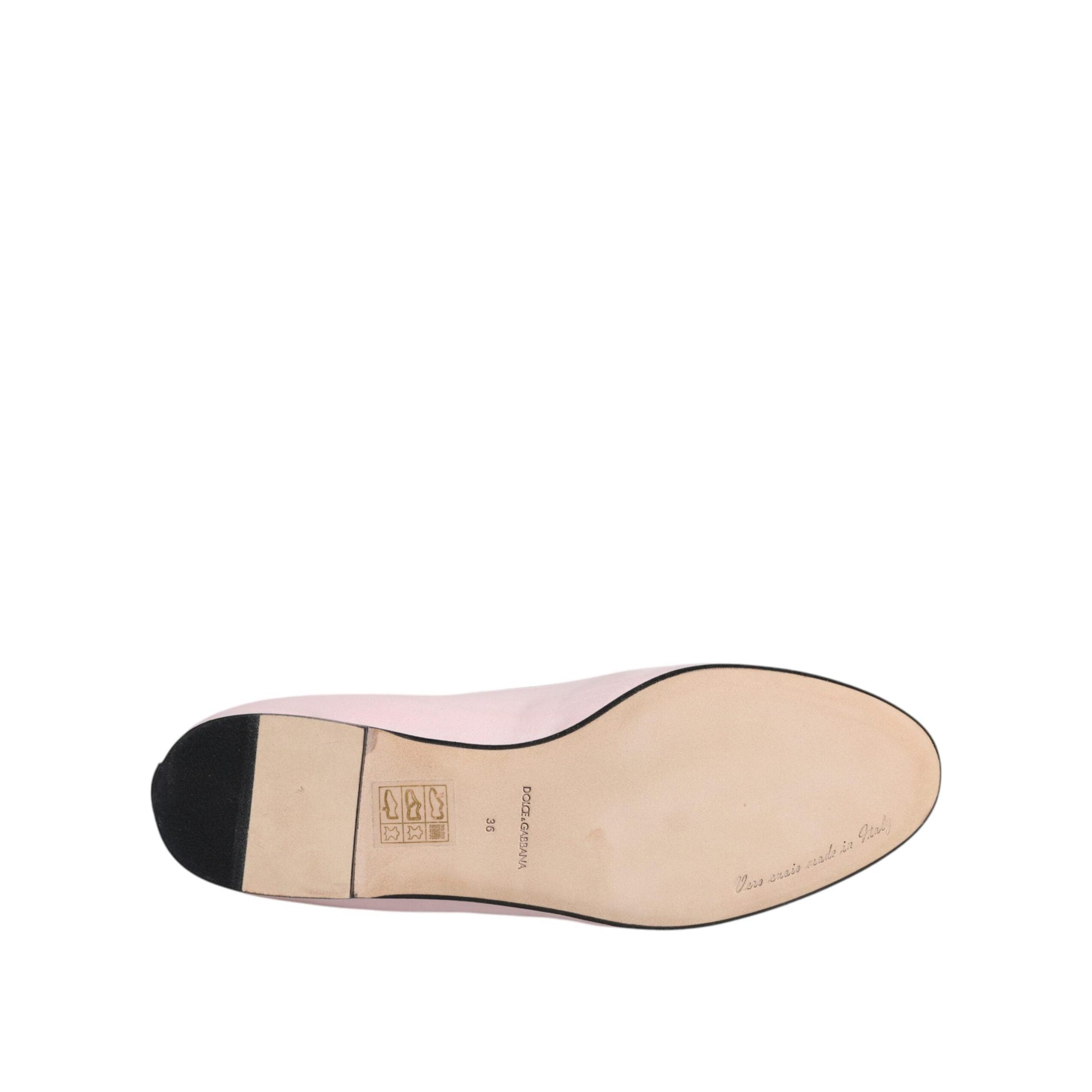 Dolce &amp; Gabbana Light Pink Velvet Slip On Loafers Flats Shoes