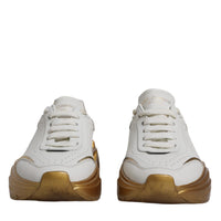 Dolce & Gabbana White Gold Daymaster Low Top Sneakers Shoes