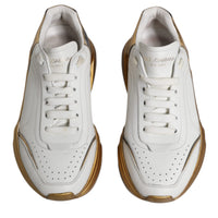 Dolce & Gabbana White Gold Daymaster Low Top Sneakers Shoes