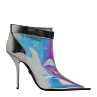 Dolce & Gabbana Shoes Silver Iridescent Pointed Short Boots