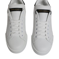 Dolce & Gabbana White Leather Classic Low Top Sneakers Shoes