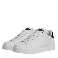 Dolce & Gabbana White Leather Classic Low Top Sneakers Shoes