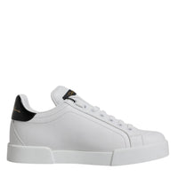 Dolce & Gabbana White Leather Classic Low Top Sneakers Shoes