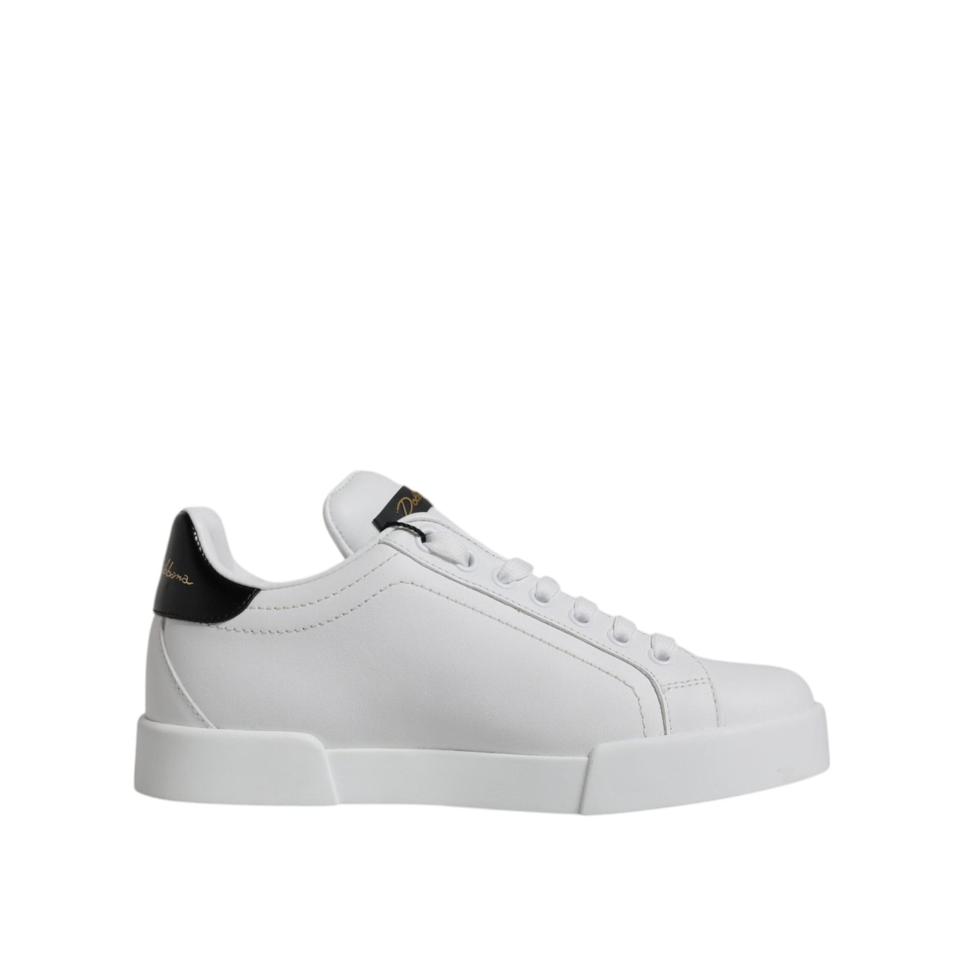 Dolce &amp; Gabbana White Leather Classic Low Top Sneakers Shoes