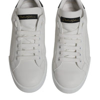 Dolce & Gabbana White Leather Classic Low Top Sneakers Shoes