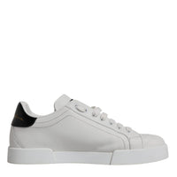 Dolce & Gabbana White Leather Classic Low Top Sneakers Shoes