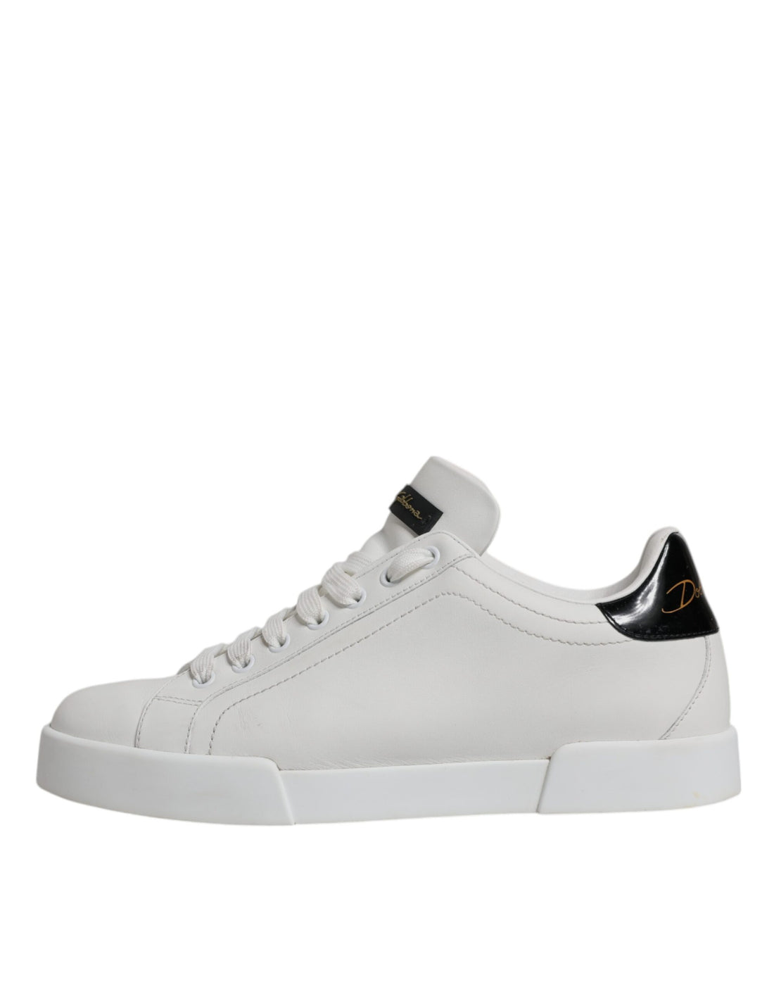 Dolce & Gabbana White Leather Classic Low Top Sneakers Shoes