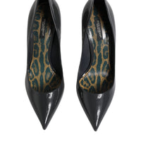 Dolce & Gabbana Black Patent Leather Heels Pumps Shoes