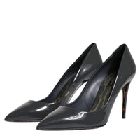 Dolce & Gabbana Black Patent Leather Heels Pumps Shoes