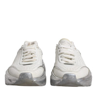 Dolce & Gabbana White Silver Daymaster Low Top Sneakers Shoes