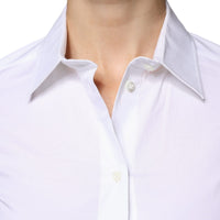 Dolce & Gabbana White Cotton Collared Long Sleeves Shirt Top