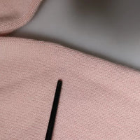 Dolce & Gabbana Pink Cashmere Collar Knitted Long Sleeves Top