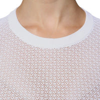 Dolce & Gabbana White Mesh See Through Long Sleeves Top